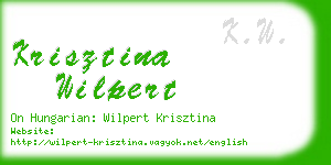 krisztina wilpert business card